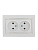 Розетка 2-м СП Mira 16А IP20 без заземл. с бел. вставкой керамика бел. LEZARD 701-0202-128