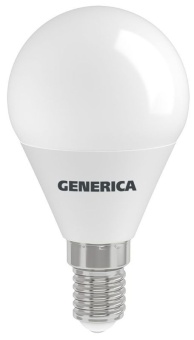 Лампа светодиодная G45 10Вт шар 6500К E14 230В GENERICA LL-G45-10-230-65-E14-G