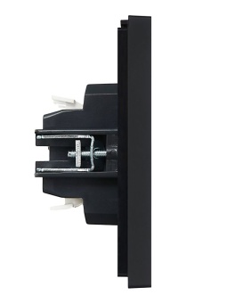 Выключатель проходной 2-кл. СП FORTE&PIANO 10А FP108 с индикацией черн. IEK FP-V22-1-10-1-K02