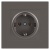 Розетка 1-м СП Accent 6-202-09 16А IP20 250В 2P+E Schuko титан Intro Б0063701 Розетка 1-м СП Accent 6-202-09 16А IP20 250В 2P+E Schuko титан Intro Б0063701