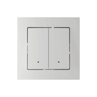 Выключатель 2-кл. AtlasDesign Smart 10А (сх. 5) L+N с подсветкой Zigbee механизм бел. SE ATN000153Z