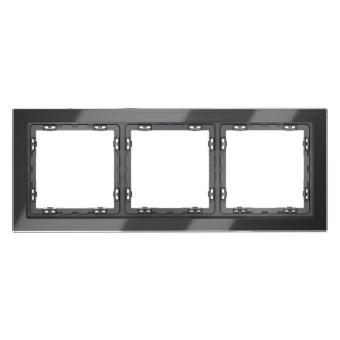 Рамка 3-м S70 стеклян. графит Voltum VLS110307