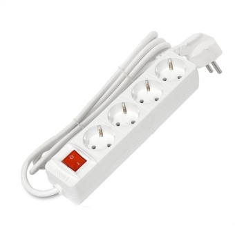 Удлинитель 4х1.5м с заземл. 16А IP20 3х1 с выкл. бел. Союз 2792