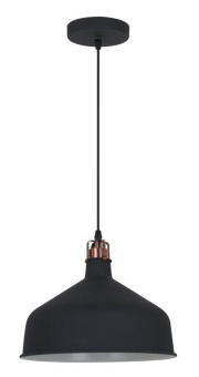 Светильник PL-425L С62 подвес. Amsterdam 1хE27 60Вт 230В черн.+медь Camelion 13029