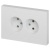 Розетка 2-м СП Accent 6-204-01 16А IP20 250В 2P AL/CU бел. Intro Б0063447
