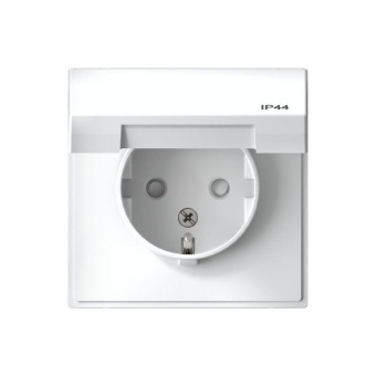 Розетка ArtGallery 16А IP44 с заземл. защ. шторки с крышкой механизм бел. SE GAL440146