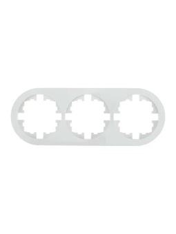 Рамка 3-м OSEN горизонт. круглая бел. LEZARD 744-0200-148