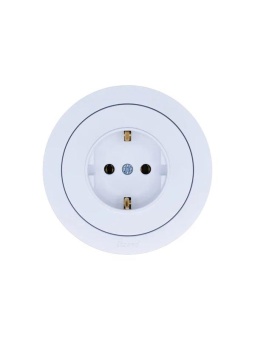 Розетка 1-м OSEN IP20 с заземл. ПБТ бел. LEZARD 743-0288-122B