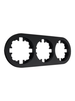 Рамка 3-м OSEN горизонт. круглая черн. бархат LEZARD 744-4200-148