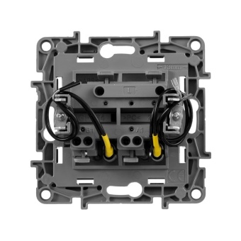 Выключатель 2-кл. СП Etika 10А IP20 250В 10AX с подсветкой/индикацией авт. зажимы механизм алюм. IEK 672404