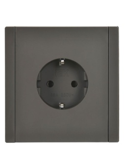 Розетка СП FORTE&PIANO FP316 16А с заземл. без защ. шторок винт. крепл. сер. IEK FP-R11-16-K03