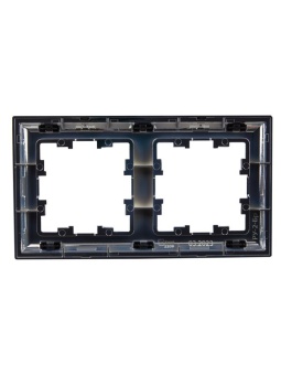 Рамка 2-м BRITE РУ-2-Бр хром/черн. IEK BR-M22-12-2-K23