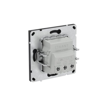 Розетка силовая KANT 2P+E защ. шторки черн. уголь DKC 7012003