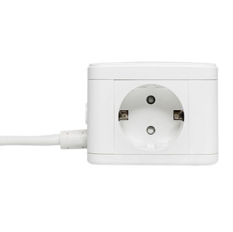 Удлинитель "Куб" 2 гнезда 2USB 2.4А+Type C + Ночник 1.3 метра 1кв.мм EKF UBA-CUB-2-TC