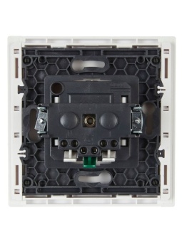 Розетка СП FORTE&PIANO FP213 16А с заземл. защ. шторки безвинт. крепл. бел. IEK FP-R14-16-1-K01