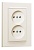 Розетка 2-м СП Karea 10А IP20 б/з крем. Makel 56010017