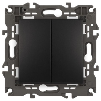 Переключатель 2-кл. СП Elegance 14-1106-05 10А IP20 250В 10AX механизм антрацит Эра Б0034247