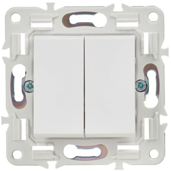 Выключатель проходной 2-кл. SKANDY 10А SK-V05W арктич. бел. IEK SK-V22-0-10-K01