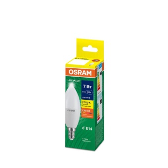 Лампа светодиодная LED G4 Value LVCLB60 7W/927 CRI95 7Вт 2700К 700лм свеча матов. E14 170-250В OSRAM 4058075578883