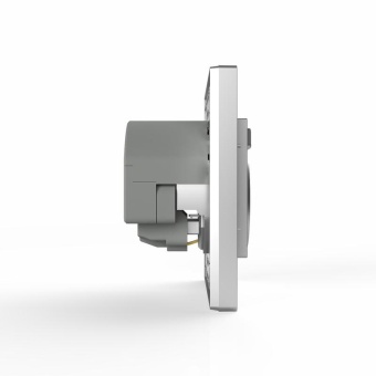 Розетка 1-м СП Pixel с заземл. с 2-мя заряд. устр. USB тип A+A механизм алюм. TOKOV ELECTRIC TKE-PX-R1U2A-C03