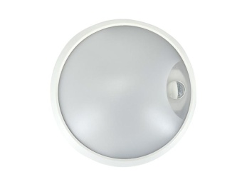 Светильник светодиодный WP 15 C 18W OP 840 D220 WH MDM 220х80мм 18Вт 4000К IP65 ЖКХ круглый пылевлагозащ. с датчиком движения бел. Русский Свет 15071524504
