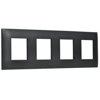 Рамка 4-м SKANDY SK-F04Bl черн. IEK SK-M42-K02