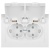 Розетка 2-м СП Accent 6-210-01 16А IP44 250В 2P+E Schuko с крышками защ. шторки AL/CU бел. Intro Б0063577