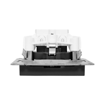 Розетка СП Эпика 16А с заземл. защ. шторки механизм черн. EKF UP1-SOB-111