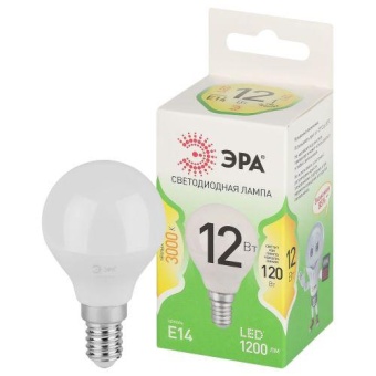 Лампа светодиодная GREEN LINE P45-12W-830-E14 GL 12Вт шар 3000К свет тепл. E14 Эра Б0067042