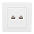 Розетка компьютерная 2-м СП Минск RJ45 бел. EKF ERK02-035-10