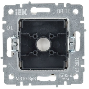 Заглушка с суппортом BRITE МЗ10-БрБ механизм бел. IEK BR-PL10-K01