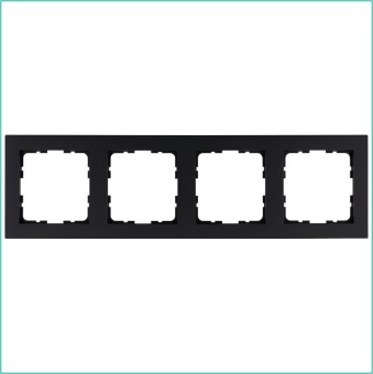 Рамка 4-м G-Classic черн. матов. soft touch Jasmart G1004PB