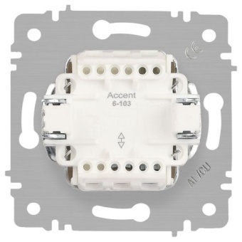 Переключатель 1-кл. СП Accent 6-103-09 10А IP20 250В AL/CU титан Intro Б0063451
