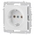 Розетка 1-м СП Accent 6-202-01М 16А IP20 250В 2P+E Schuko бел. матов. Intro Б0063681