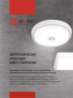 Светильник светодиодный СПБ-2-КРУГ 24Вт 6500К 1700лм 230В 310мм бел. IN HOME 4690612033181