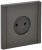 Розетка 1-м СП FORTE&PIANO FP318 10А без заземл. без защ. шторок винт. крепл. сер. IEK FP-R10-10-K03