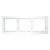 Рамка 3-м S70 стеклян. бел. матов. Voltum VLS110302