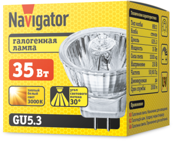 Лампа галогенная 94 223 MR11 35Вт GU5.3 230В 2000h Navigator 94223