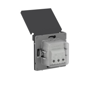 Розетка силовая KANT IP44 2P+E защ. шторки с крышкой черн. уголь DKC 7012013