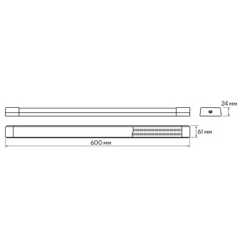 Светильник светодиодный PPO-07 600 Prisma 18Вт 6500К IP40 ДПО JazzWay 5064263