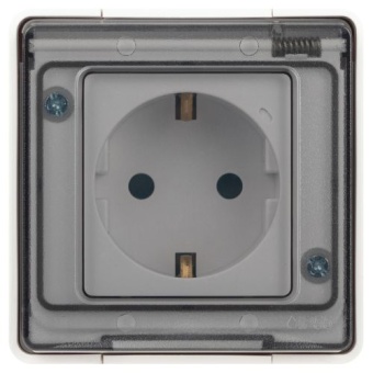 Розетка Эксперт 11-2502-01 2P+E IP55 шторки 16А-250В ОУ бел. Эра Б0063280