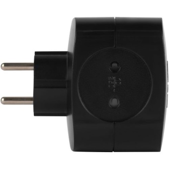 Разветвитель 4-м SP-4-3USBAC-B + 3 USB A+C со шторками 10А чер. Эра Б0069084