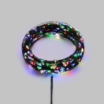 Гирлянда светодиодная Роса с контроллером 30м 300 LED мультиколор IP20 230В зел. провод Neon-Night 303-279