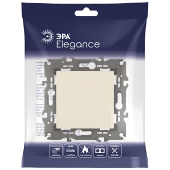 Выключатель 1-кл. СП Elegance 14-1101-02 10А IP20 250В 10AX механизм сл. кость Эра Б0034208