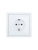 Розетка 1-мест. с/з ПБТ СП ZIMA безвинт. зажим бел. LEZARD 704-0288-122BQC