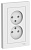 Розетка двойная AtlasDesign без заземл.16А в сборе лотос SE ATN001320