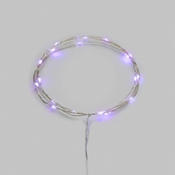 Гирлянда светодиодная Роса 2м 20 LED фиолет. IP20 2хАА (в комплект не входят) Neon-Night 302-057