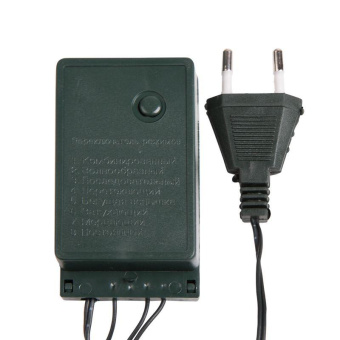Гирлянда светодиодная "Твинкл Лайт" 20м 160LED мультиколор 10Вт 220В IP20 с контроллером 8 режимов провод ПВХ темн. зел. Neon-Night 303-119