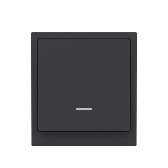 Переключатель 1-кл. KANT с подсветкой черн. уголь DKC 7012143