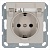 Розетка 1-м Shuko 16А IP20 с заземл. защ. шторки с крышкой механизм тауп Jasmart G5505T